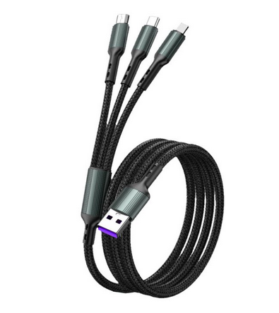120W 3-in-1 fast charging data cable