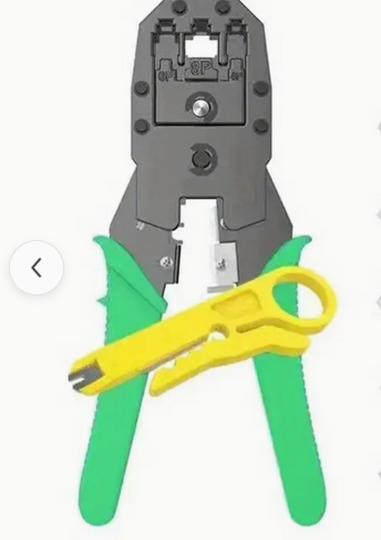 Professional RJ 45 Crimp tool - All-in-One Cat5/Cat6 Network Cable Pliers - 4P/6P/8P Crimping
